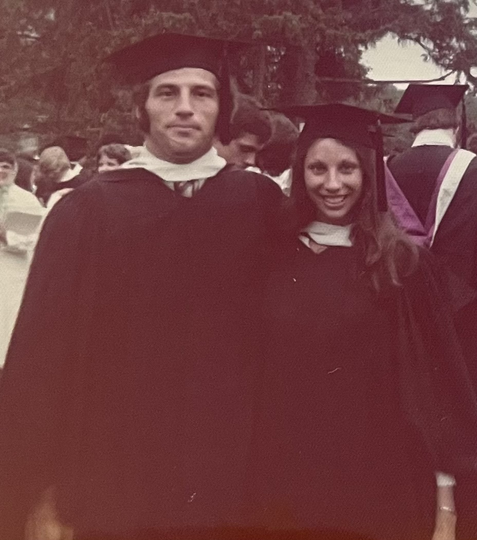 Bob Como and Robin Goldin graduation 1975 from Robin Goldin-Como