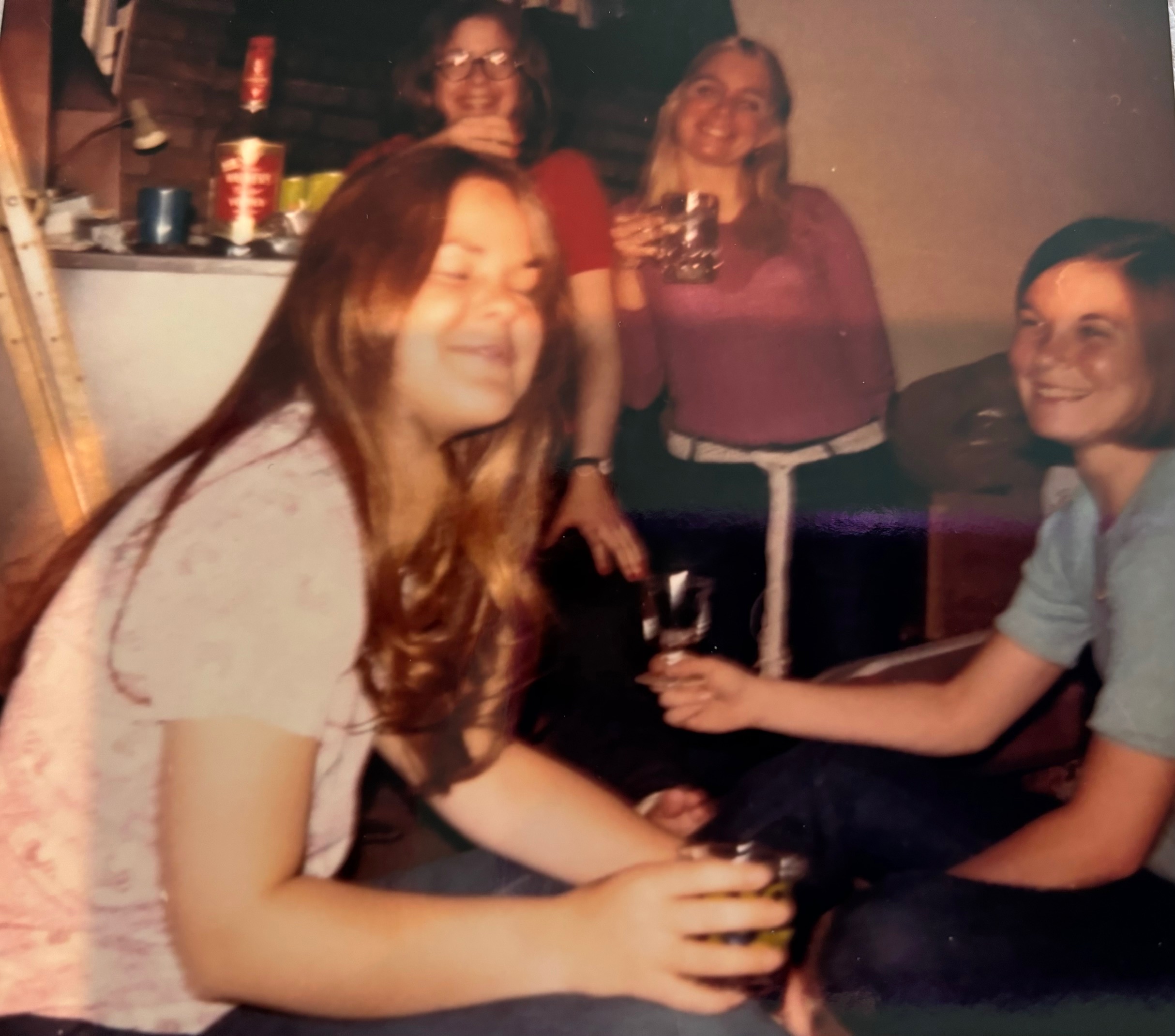 Lynda Leslie, Debbie Wallerstein, Debbie Hohn & Lucinda ___, 1972 from Debbie Wallerstein