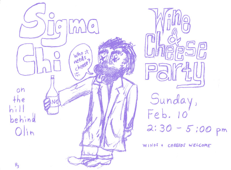 Sigma Chi  flyer from Richard Stark '75, artist