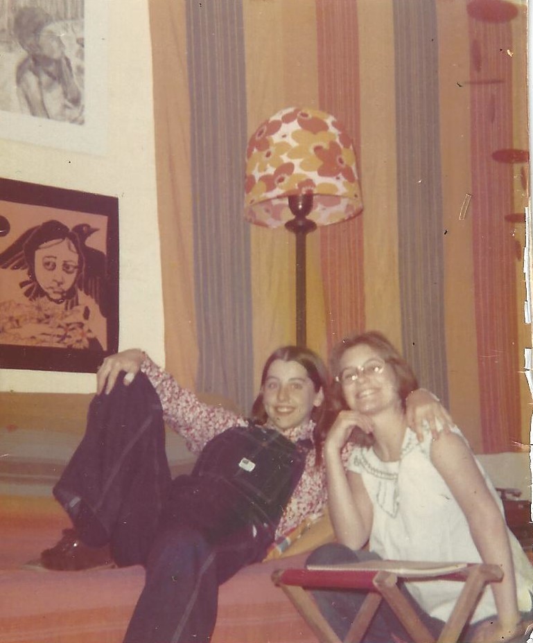 Susan Kelley & Janet Dennerlein Hobbs, East Hall 1971, from Alice Diamond