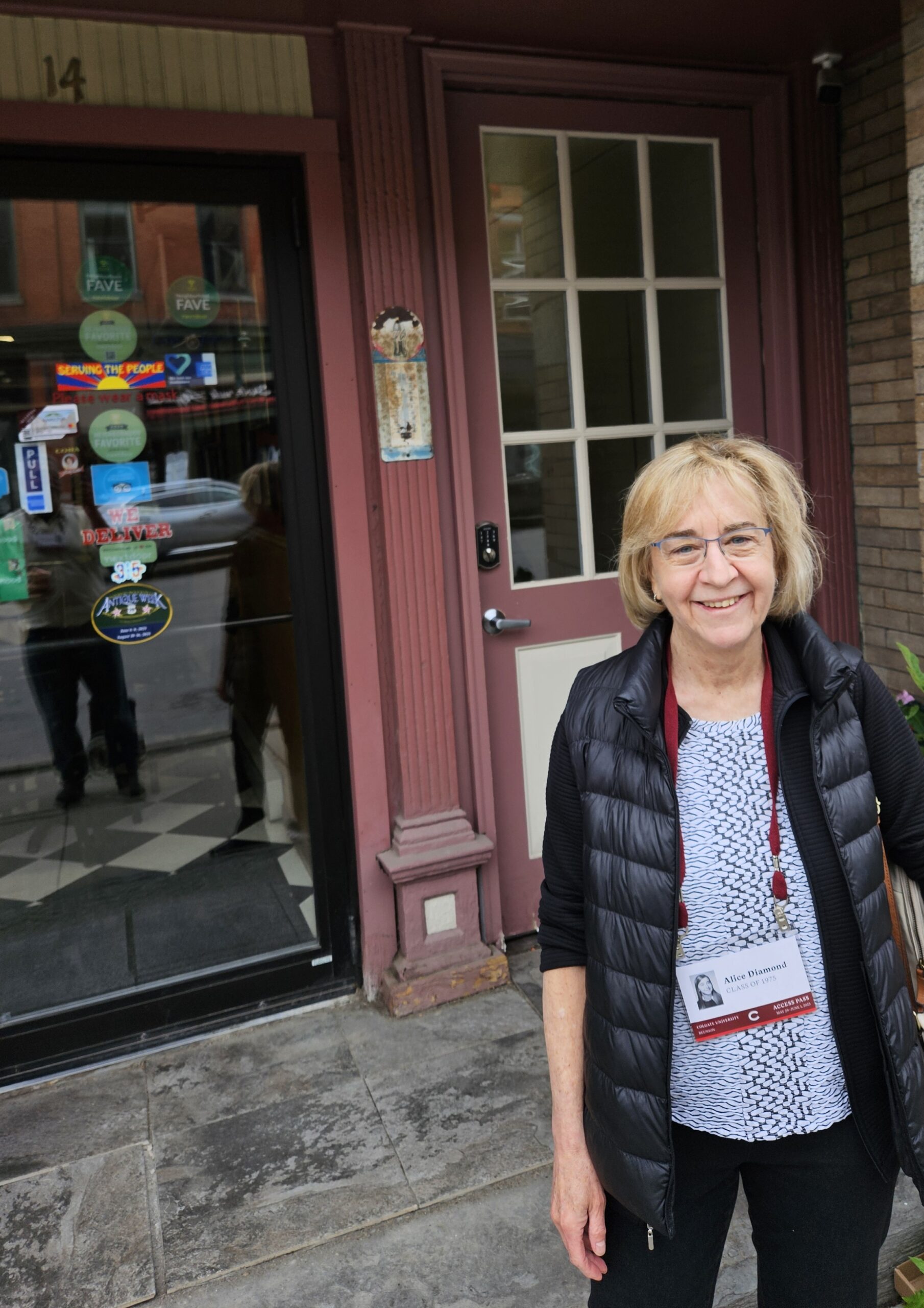 Reunion 2025 Alice Diamond at her old apt by Dittman
