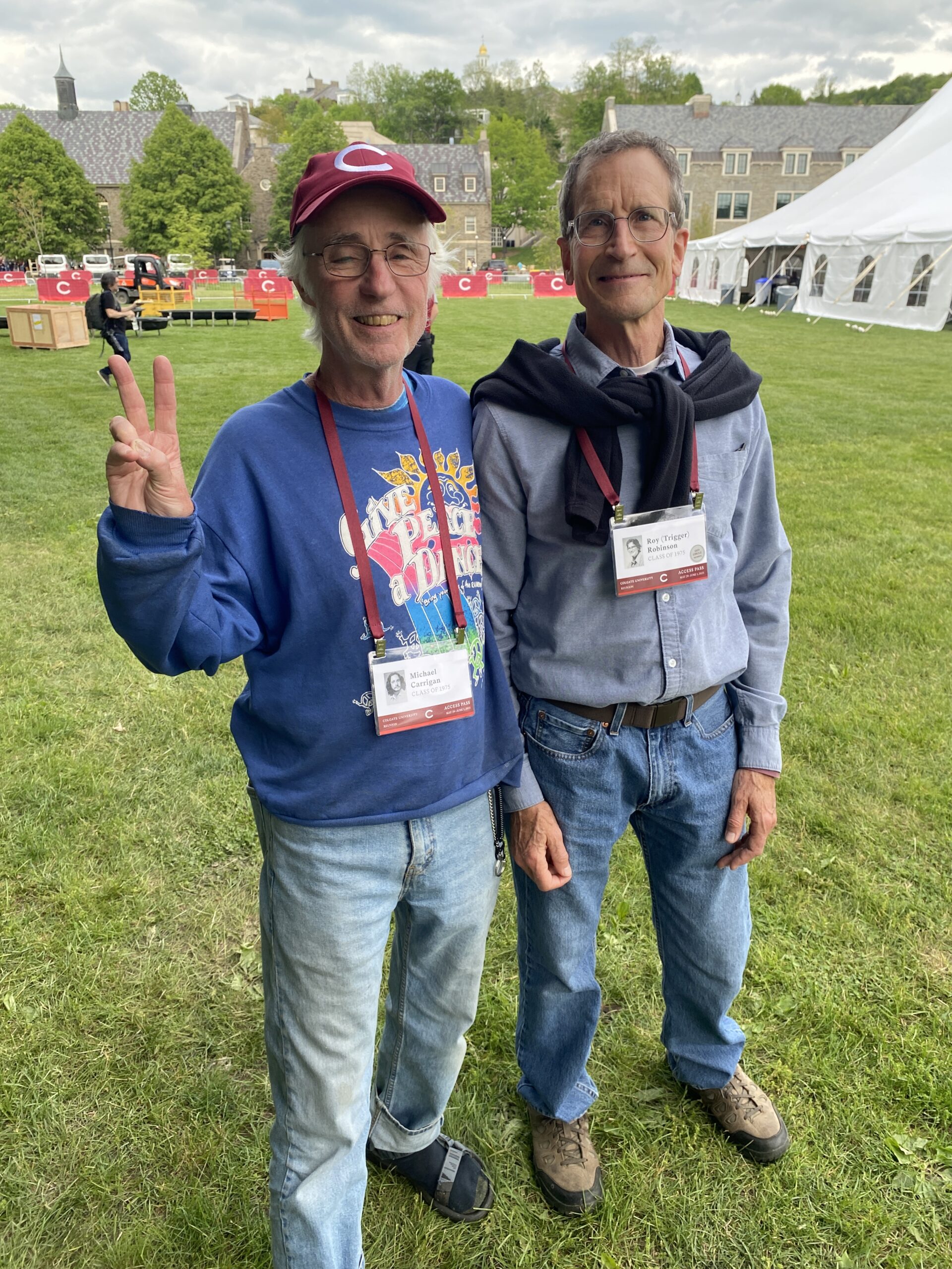 Reunion 2025 Mike Carrigan & Trigger Robinson on Whitnall Field from Bergeron