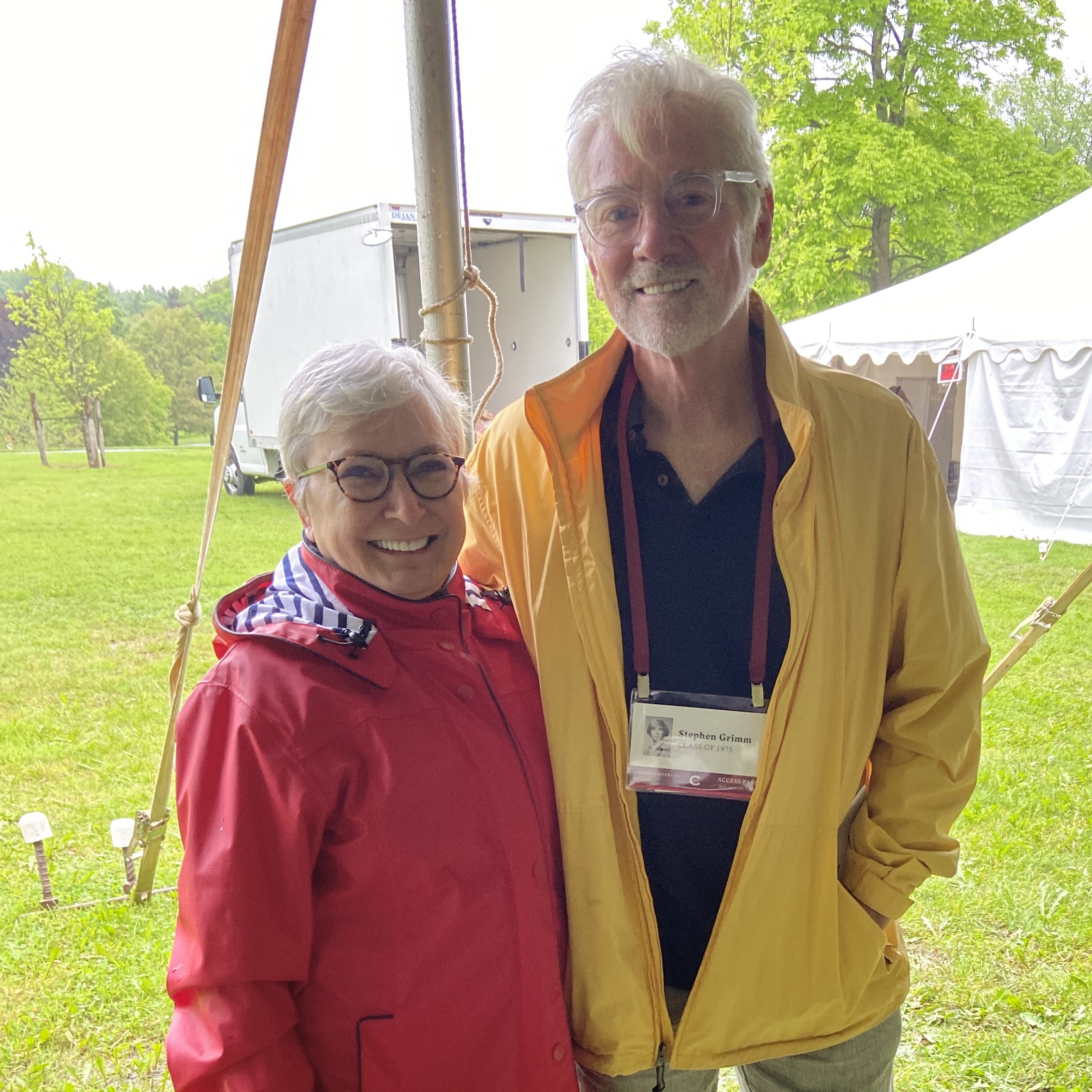 Reunion 2025 Sebnem & Steve Grimm Merrill House tent after Memorial Service from Bergeron