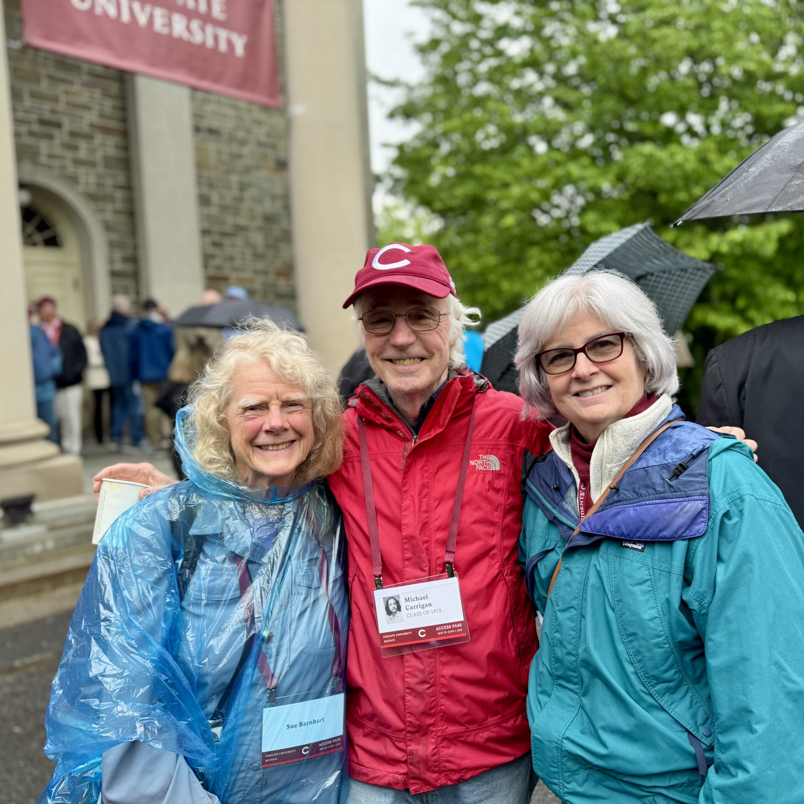 Reunion 2025, Sue Barnhart, Michael Corrigan & Jean Kiddoo, by Kiddoo