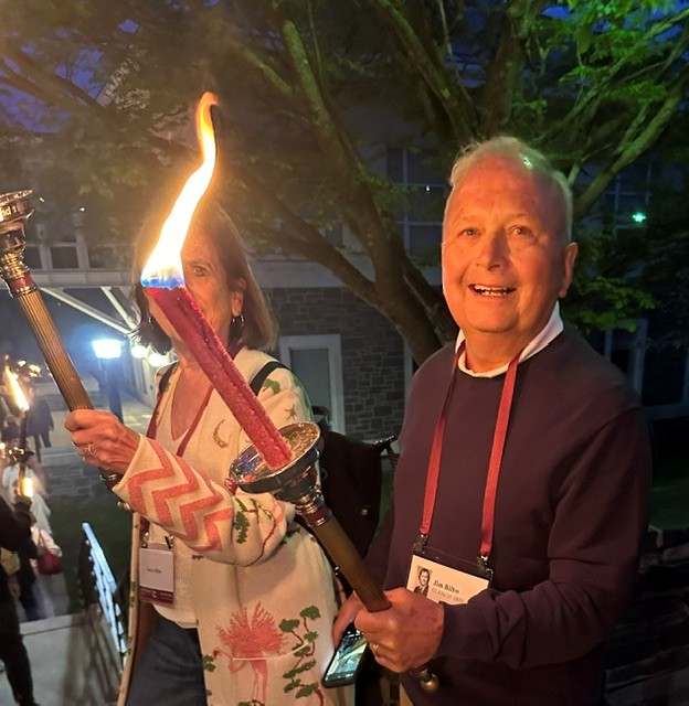 Reunion 2025, torchlight procession with the Bilbos, from Jim Bilbo