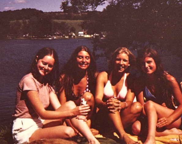 Senior Week 1975 Leanne White, Susan Forster Fraser, Vicki Johnson McShirley, Jean Kiddoo from Kiddoo